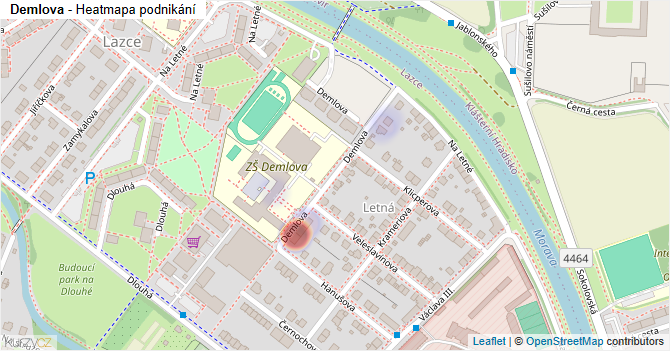 Demlova - mapa podnikání