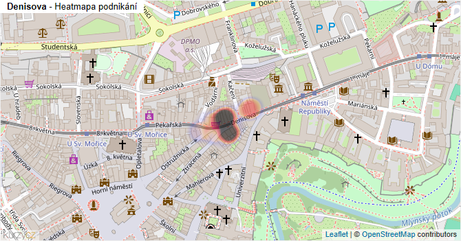 Denisova - mapa podnikání