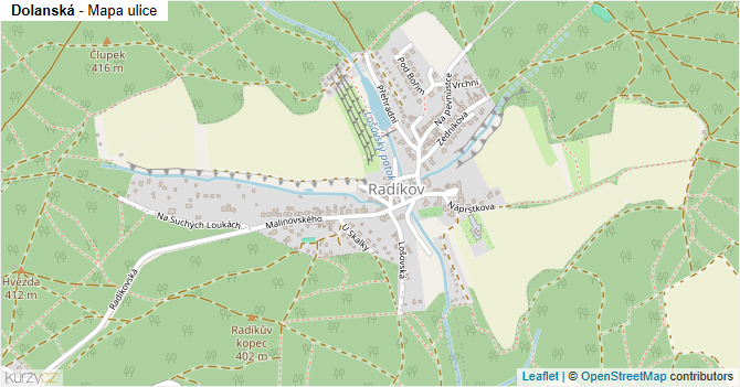 Dolanská - mapa ulice