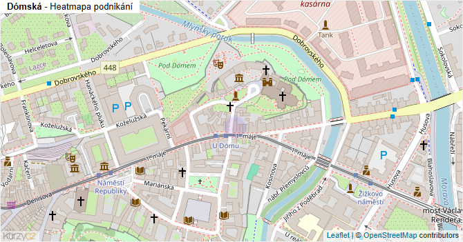 Dómská - mapa podnikání