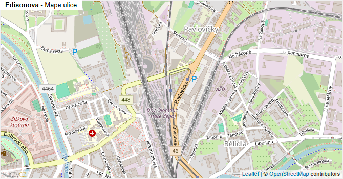 Edisonova - mapa ulice