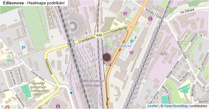 Edisonova - mapa podnikání