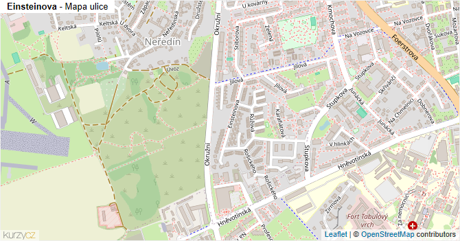 Einsteinova - mapa ulice