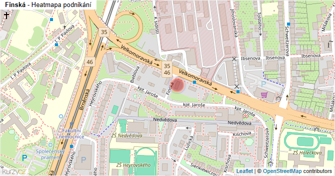 Finská - mapa podnikání