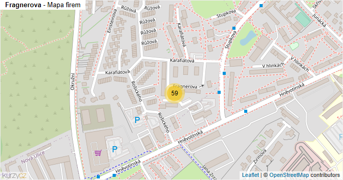 Fragnerova - mapa firem