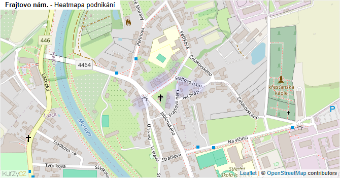 Frajtovo nám. - mapa podnikání