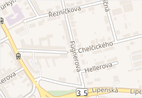 Fügnerova v obci Olomouc - mapa ulice
