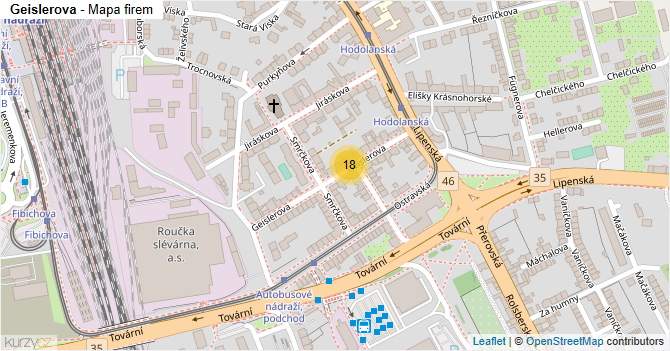 Geislerova - mapa firem