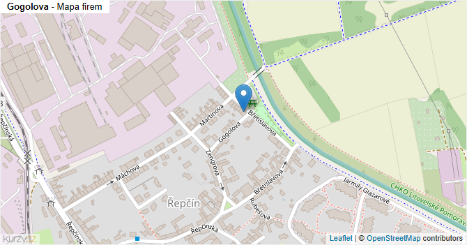 Gogolova - mapa firem
