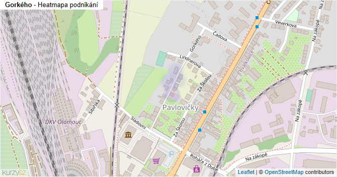Gorkého - mapa podnikání
