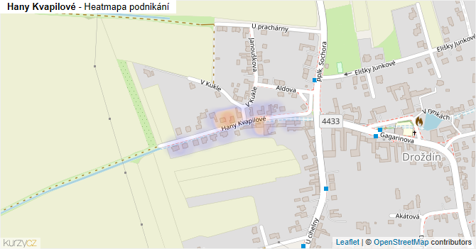 Hany Kvapilové - mapa podnikání