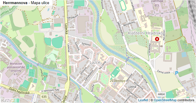 Herrmannova - mapa ulice