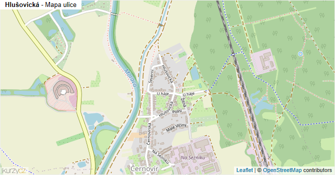 Hlušovická - mapa ulice