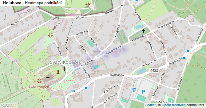 Holubova - mapa podnikání