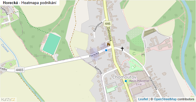 Horecká - mapa podnikání