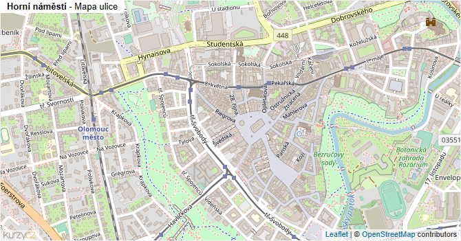 Horní náměstí - mapa ulice