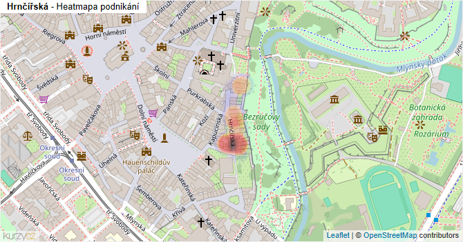 Hrnčířská - mapa podnikání