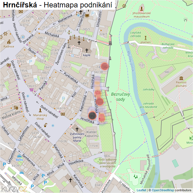 Mapa Hrnčířská - Firmy v ulici.