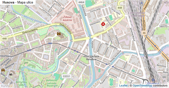 Husova - mapa ulice