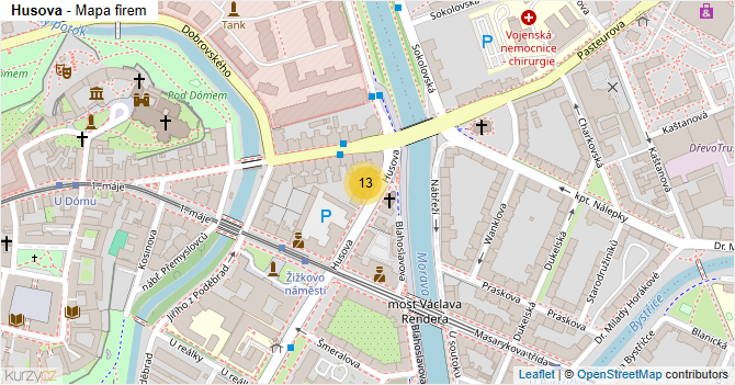 Husova - mapa firem