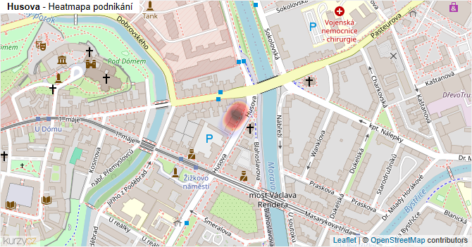 Husova - mapa podnikání