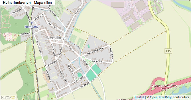 Hviezdoslavova - mapa ulice