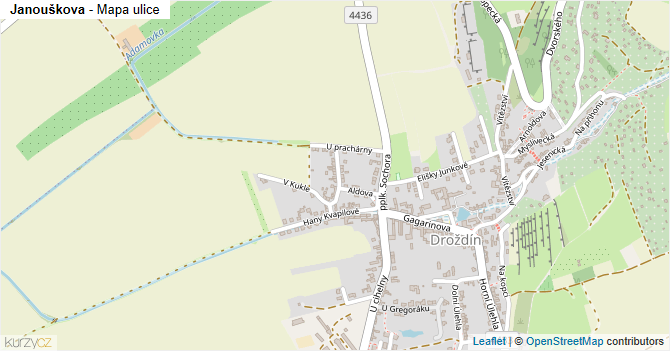 Janouškova - mapa ulice
