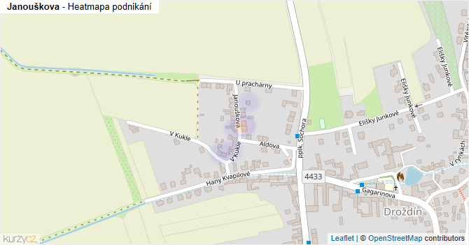 Janouškova - mapa podnikání