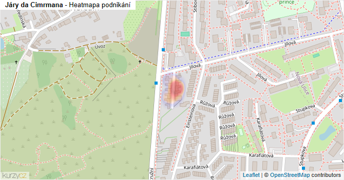 Járy da Cimrmana - mapa podnikání