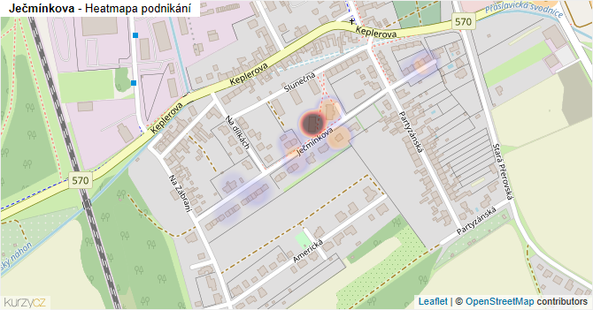 Ječmínkova - mapa podnikání