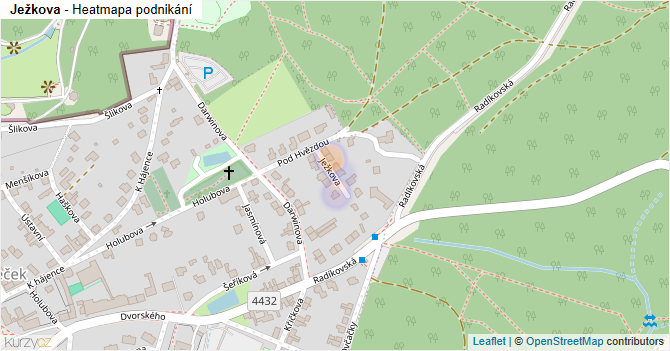 Ježkova - mapa podnikání