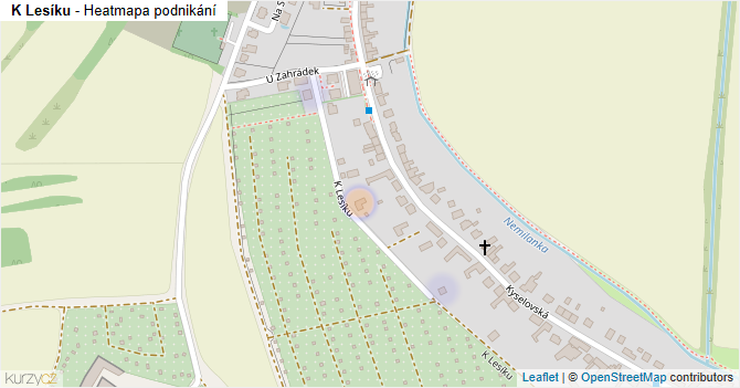 K Lesíku - mapa podnikání