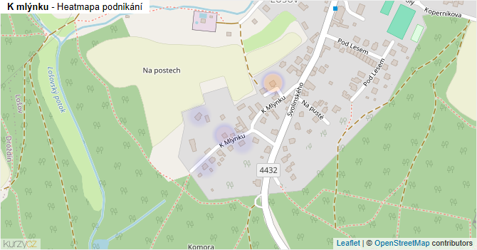 K mlýnku - mapa podnikání