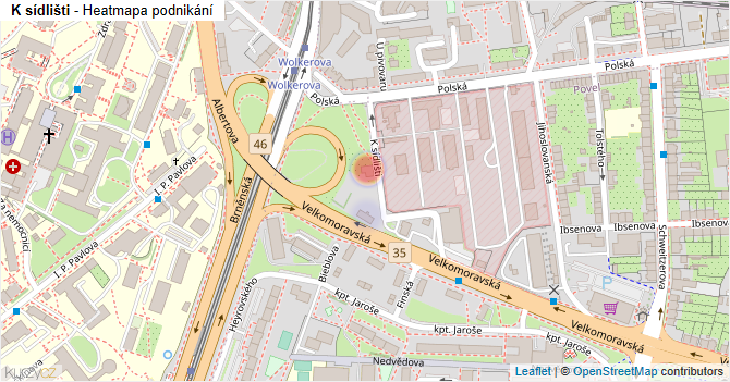 K sídlišti - mapa podnikání