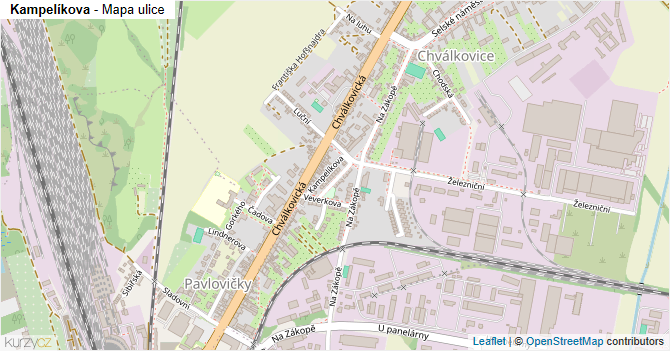 Kampelíkova - mapa ulice