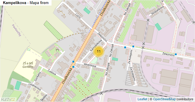 Kampelíkova - mapa firem