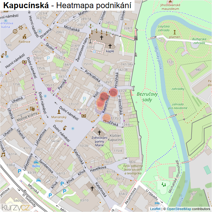 Mapa Kapucínská - Firmy v ulici.