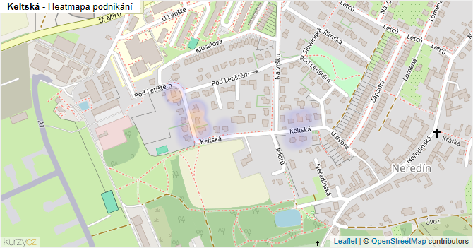 Keltská - mapa podnikání