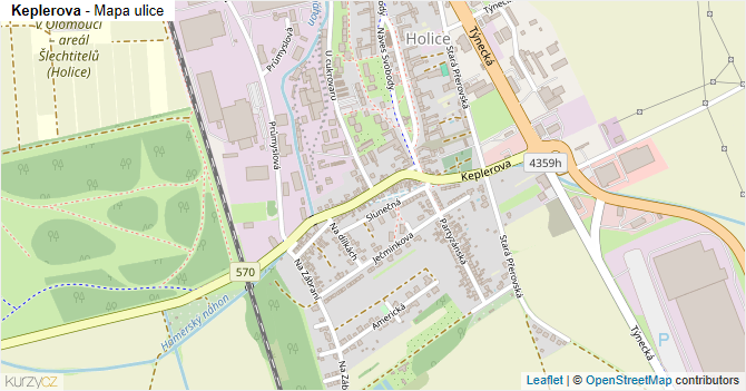 Keplerova - mapa ulice