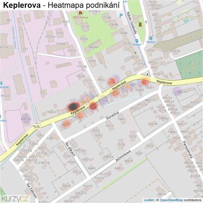 Mapa Keplerova - Firmy v ulici.
