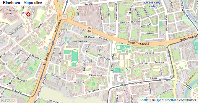 Kischova - mapa ulice