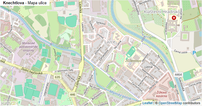 Knechtlova - mapa ulice