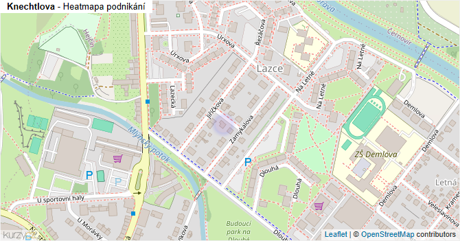 Knechtlova - mapa podnikání