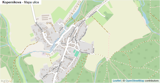 Koperníkova - mapa ulice
