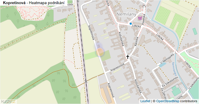 Kopretinová - mapa podnikání