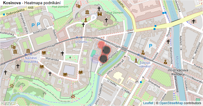 Kosinova - mapa podnikání