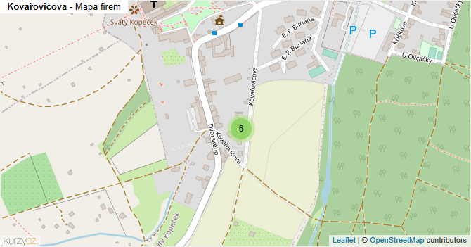 Kovařovicova - mapa firem