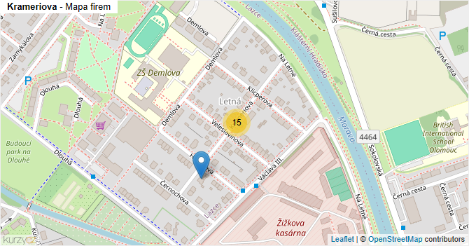 Krameriova - mapa firem