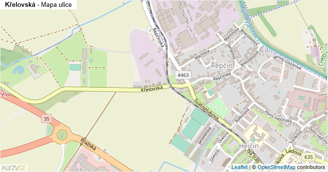 Křelovská - mapa ulice