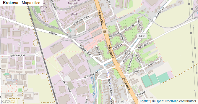 Krokova - mapa ulice